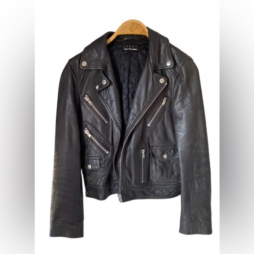 The Kooples Leather Lambskin Moto Jacket